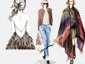 卡通手繪時尚服裝美女素材 設計靈感的完美源泉